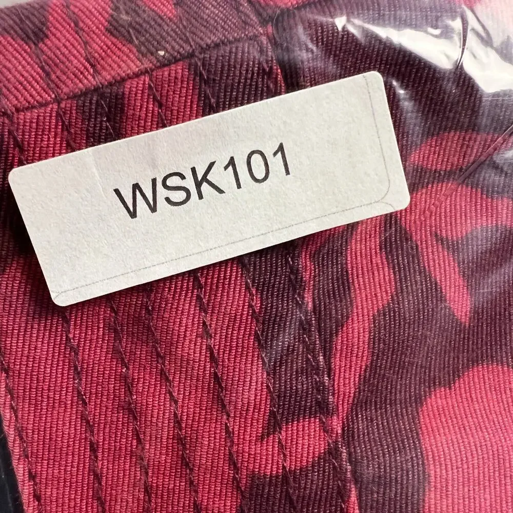 Boden 100% Cotton Twill A-Line Skirt Burgundy Cranberry Floral Size 4